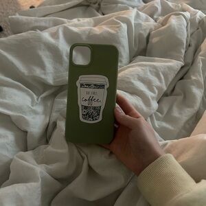 Olive Green Coffee Cup Phone Case